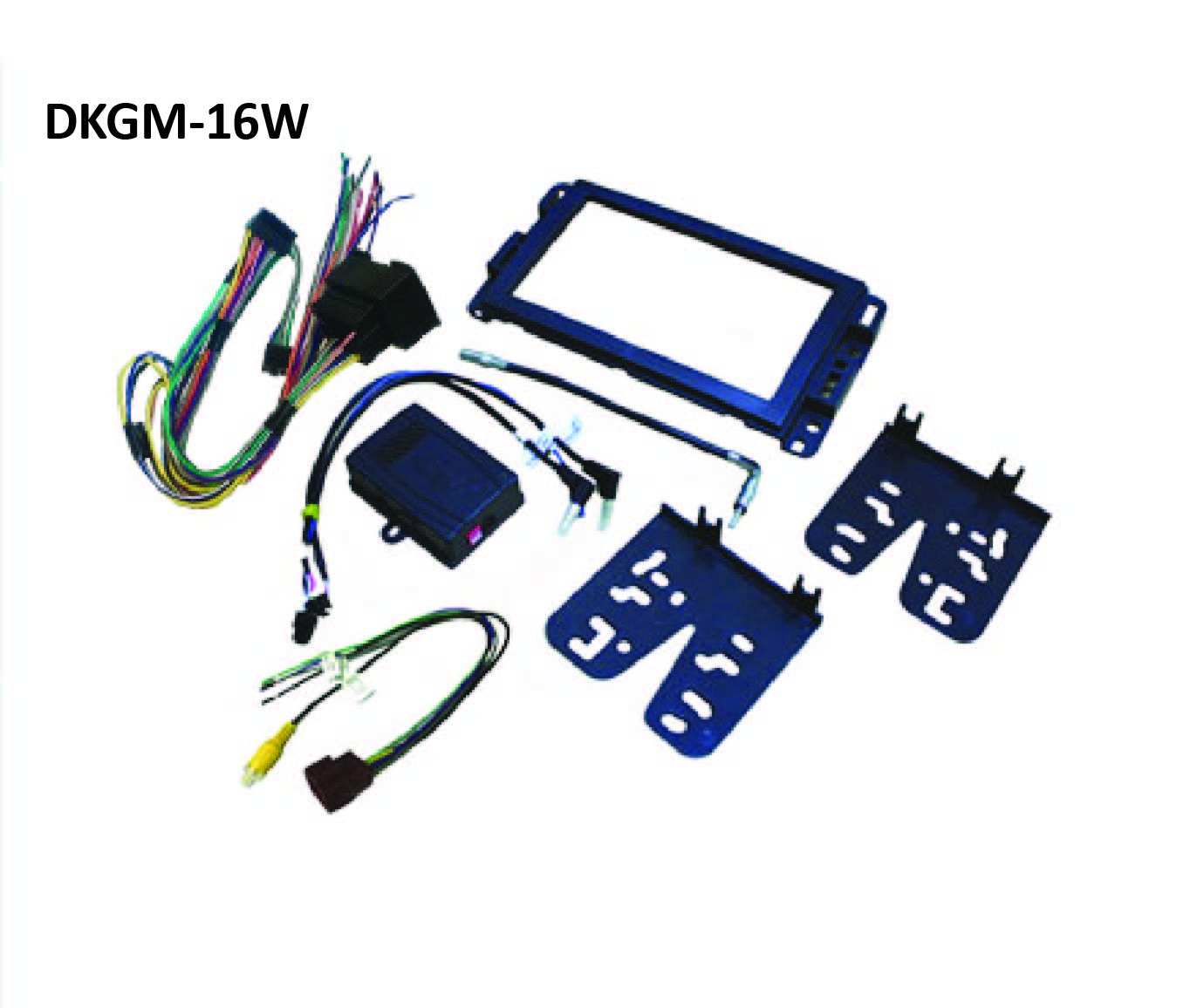 DKGM-16W  OnStar Radio Replacement Interface w/ SWC Retention, Video  Switcher & Double Din Dash Kit for Select GM LAN-29 Bit SUVs & Trucks w/  Nav Radios & w/ Bose Amplified 